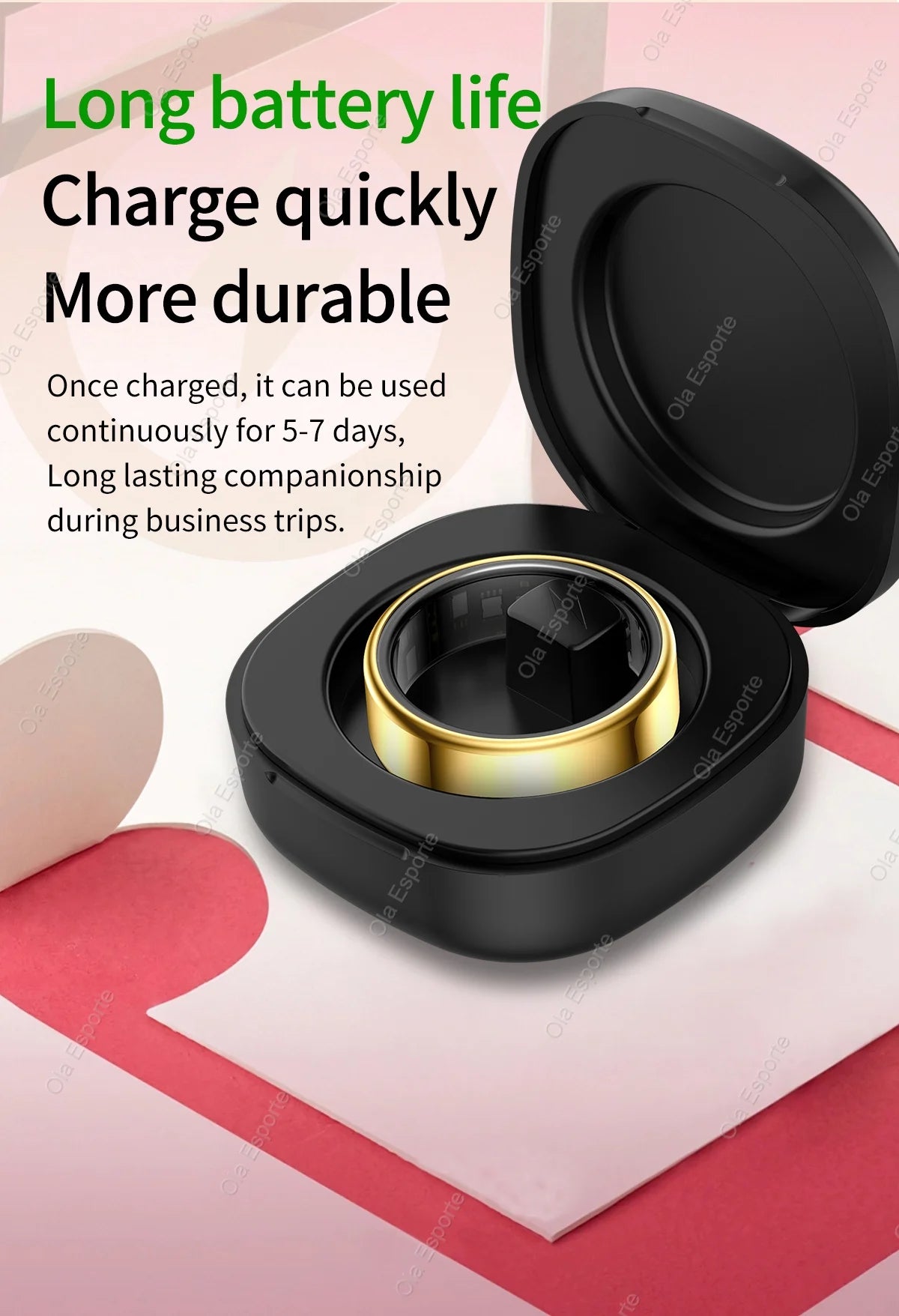 2026 New Smart Ring Men Women, Heart Rate Blood Oxygen and Sleep Monitor Smartring IP68 & 5ATM Waterproof, Multi-sport Mode Ring