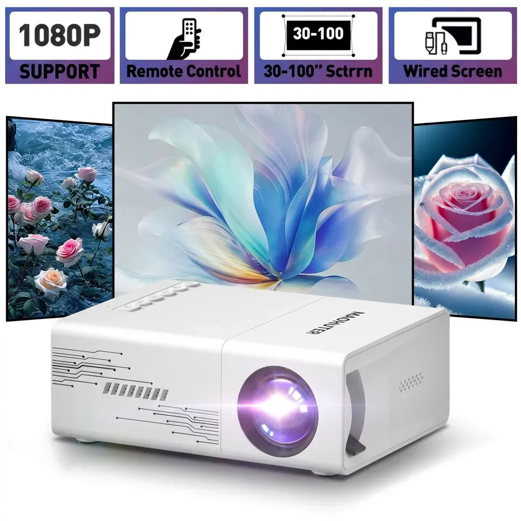 Mini Projector USB Connected for Home Cinema Family Gatherings Casual Entertainment Compact Portable Projector