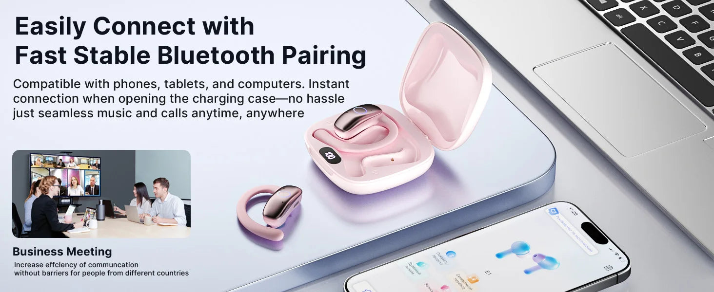 AI Smart Translation Headphones Sports Bluetooth Wireless Headset 114 Languages Real Time Translator Earbuds Free Lifetime APP