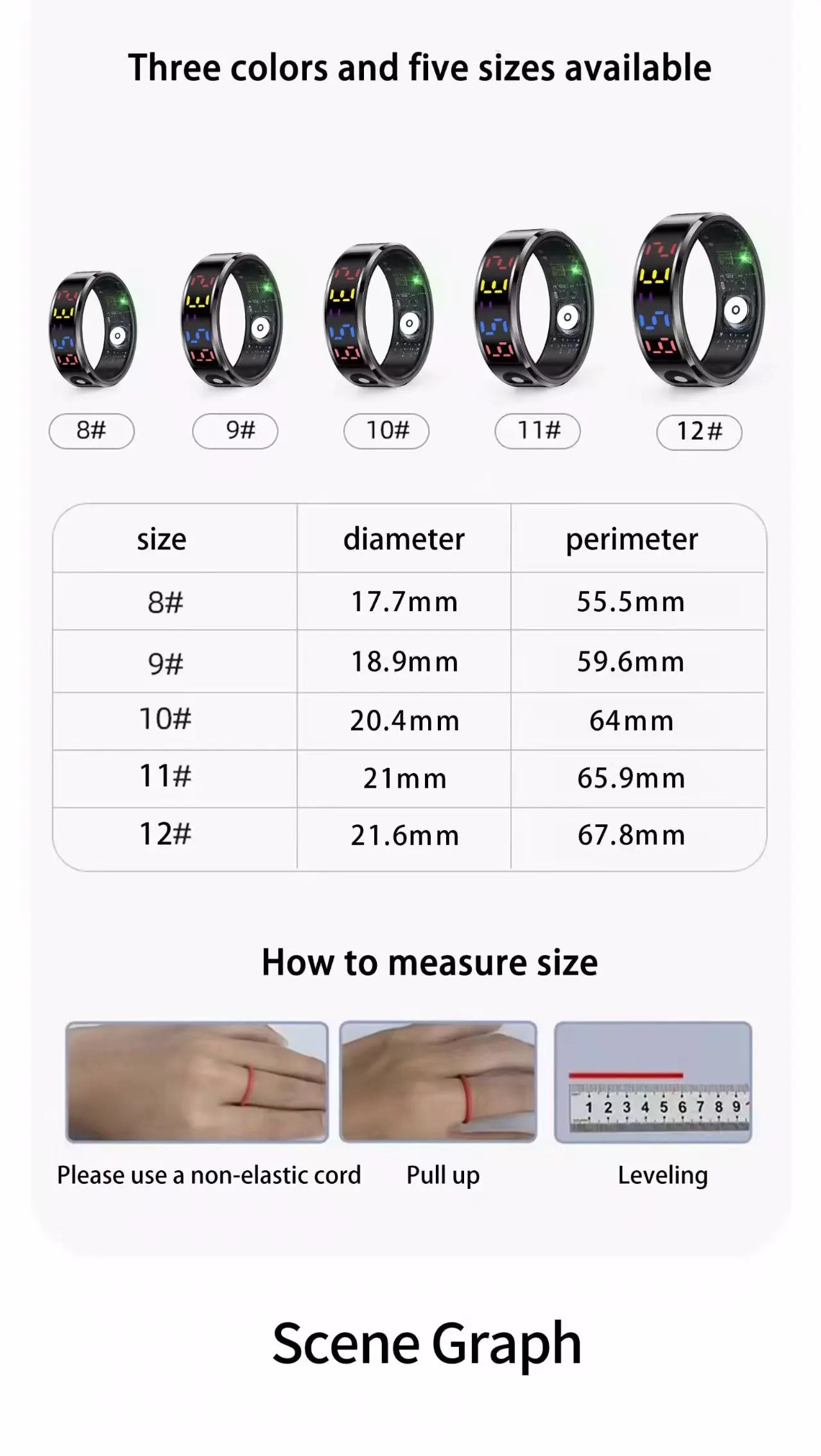 2026 Smart Ring with Display Screen And Touch, Health Manager, 5ATM Waterproof For Men Women Smart Rings R12