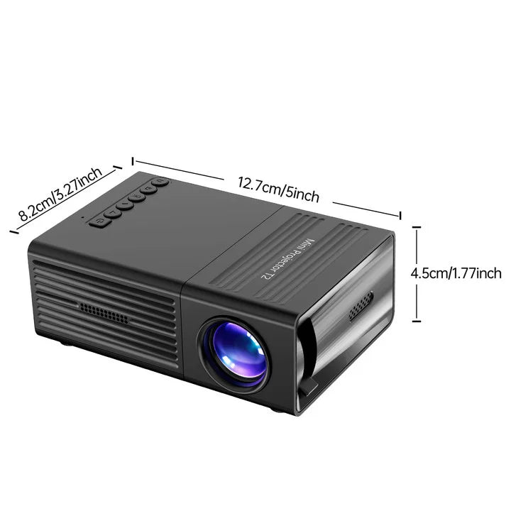 Portable Mini Projector 320x240P HD (Support 1080P Input), 20 ANSI Lumens, Manual Focus, HDMI USB AVome Family Theater Projector