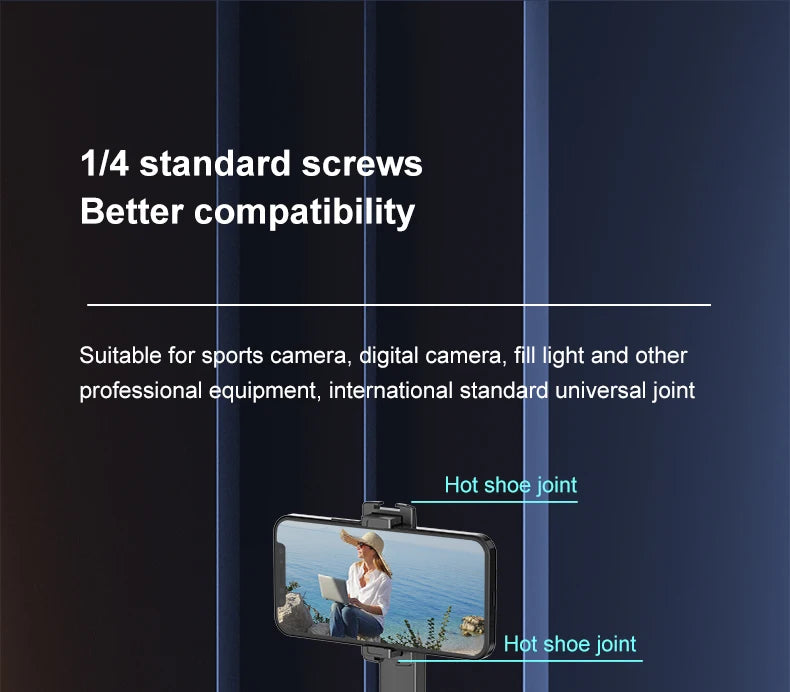 AI Face Tracking Tripod Intelligent Smart Selfie Stick Foldable Phone Holder Stabilizer Bluetooth Remote for iphone Android