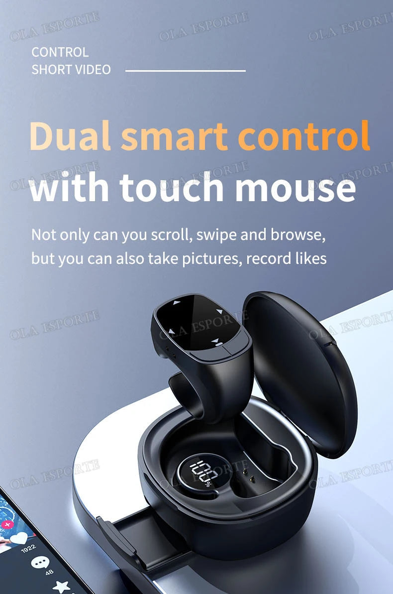 New Smart Ring Multi-Functional Rings Remote Control 5.3 BT Page Scrolling Video Flipping Auto-Like, Take Photos For Smartphones