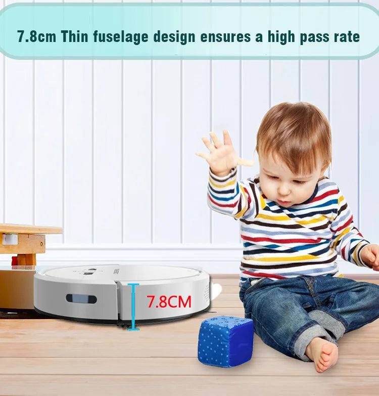 Robot Vacuum Cleaner With 2000Pa Cyclone Suction APP/Voice/Remote Control Automatic Self-Charging Robotic Vacuum Cleaner