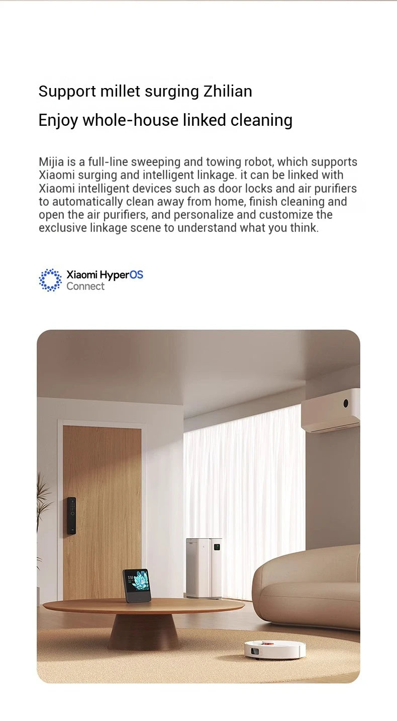【Xiaomi】 Robot Vacuum H40, 10,000 Pa powerful Aspiration, ultra-accurate cleaning with navigation LDS, 2-en1: Vacuum and wash