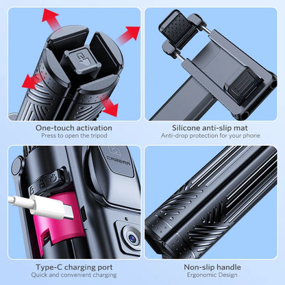 AI Smart Gimbal Tripod Selfie Stick Foldable 360° Auto Follow-Up Face Tracking Gimbal All-in-one Phone Holder For smartphone