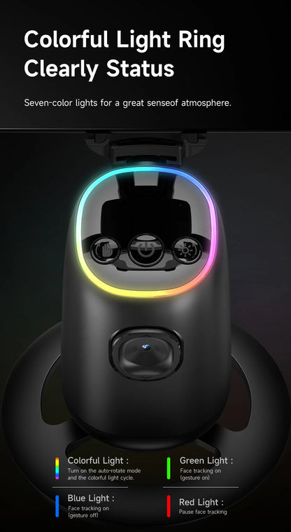 360°Rotating P05 AI Face Tracking Desktop Gimbal Stabilizer Intelligent Follow Shoot Gesture Control Cellphone Holder for iPhone