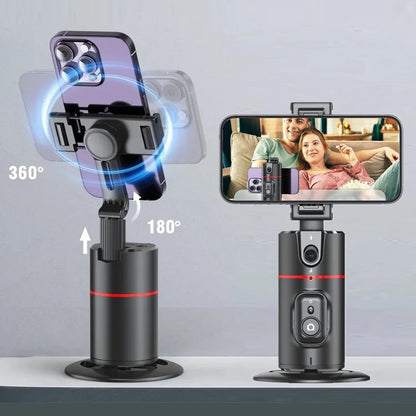 Auto Face Tracking Tripod 360°Rotation,No App, Gesture Recognition Phone Camera Mount Smart Shooting Phone Holder for Live Video