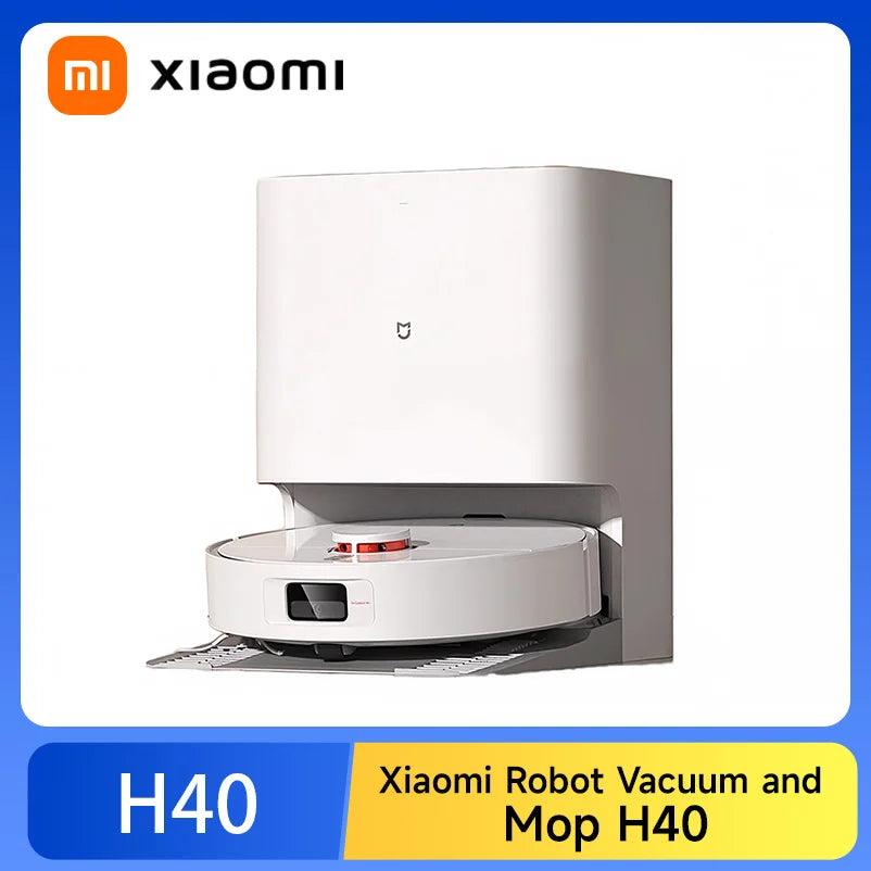 【Xiaomi】 Robot Vacuum H40, 10,000 Pa powerful Aspiration, ultra-accurate cleaning with navigation LDS, 2-en1: Vacuum and wash