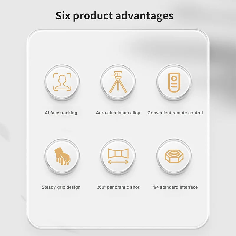 AI Face Tracking Tripod Intelligent Smart Selfie Stick Foldable Phone Holder Stabilizer Bluetooth Remote for iphone Android