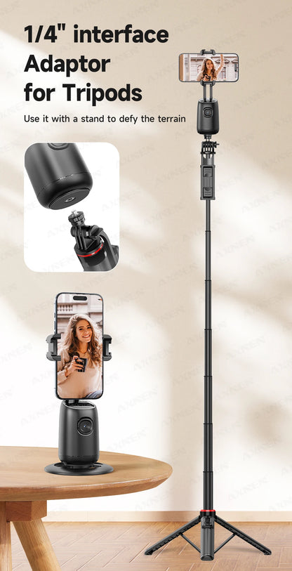 360°Rotating P05 AI Face Tracking Desktop Gimbal Stabilizer Intelligent Follow Shoot Gesture Control Cellphone Holder for iPhone