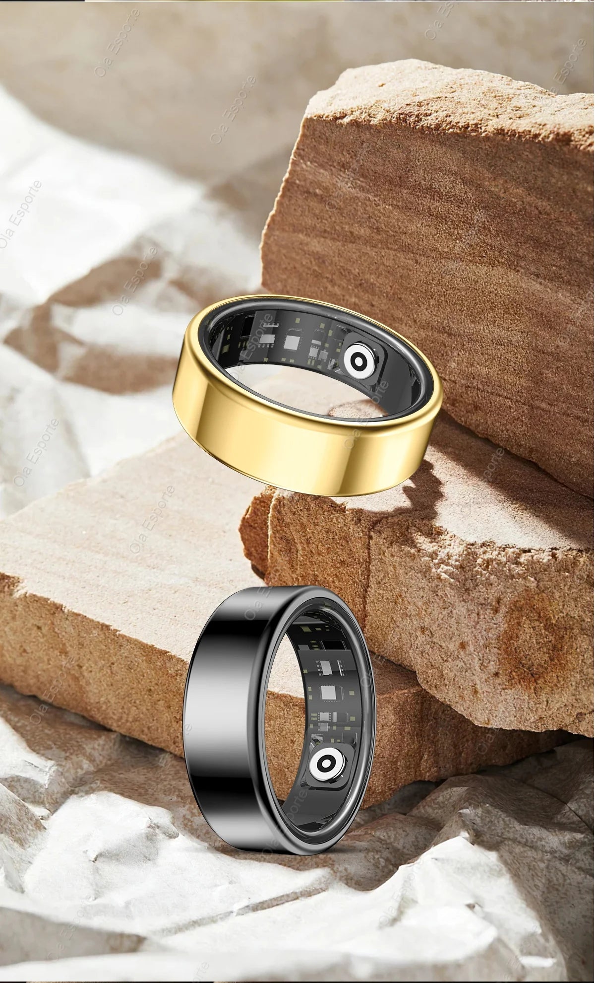 2026 New Smart Ring Men Women, Heart Rate Blood Oxygen and Sleep Monitor Smartring IP68 &amp; 5ATM Waterproof, Multi-sport Mode Ring