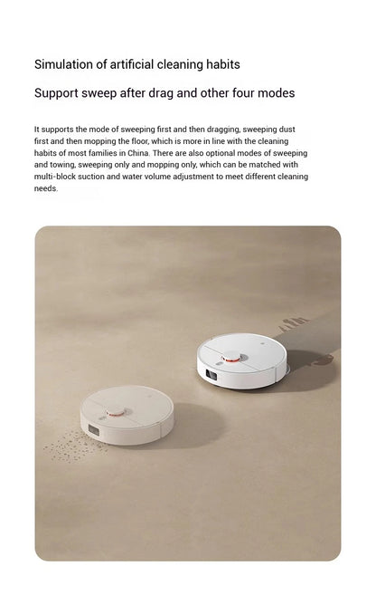 【Xiaomi】 Robot Vacuum H40, 10,000 Pa powerful Aspiration, ultra-accurate cleaning with navigation LDS, 2-en1: Vacuum and wash