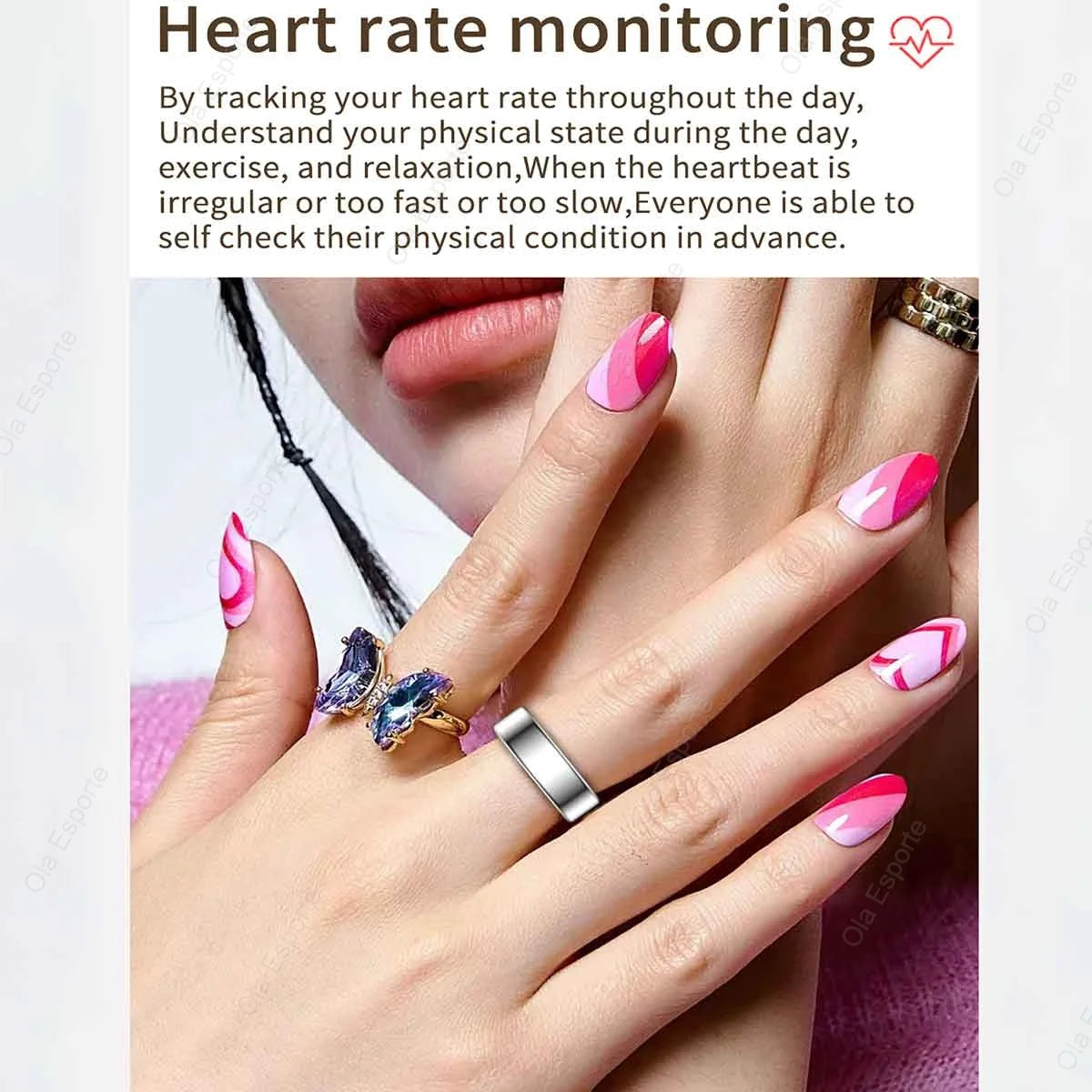 2026 New Smart Ring Men Women, Heart Rate Blood Oxygen and Sleep Monitor Smartring IP68 &amp; 5ATM Waterproof, Multi-sport Mode Ring
