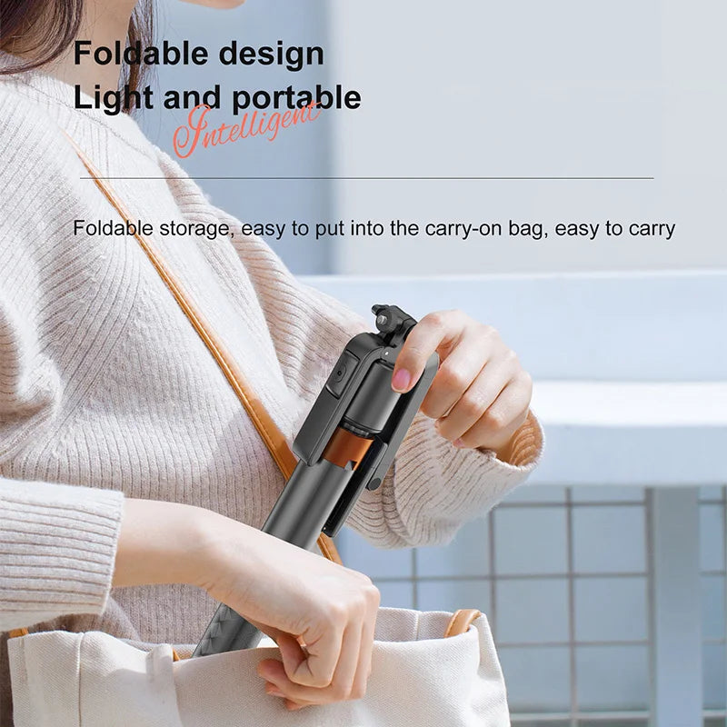 AI Face Tracking Tripod Intelligent Smart Selfie Stick Foldable Phone Holder Stabilizer Bluetooth Remote for iphone Android