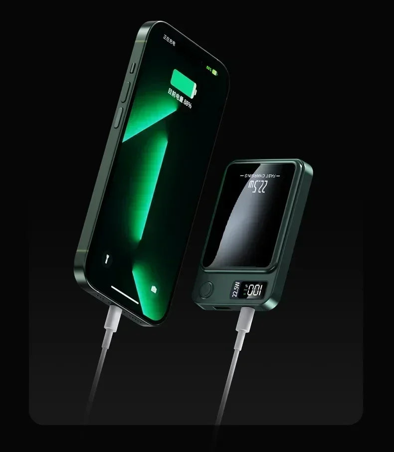 Magnetic Power Bank 50000mAh Large Capacity Wireless Fast Charging Suitable for iPhone Xiaomi Huawei universal mobile Power Bank