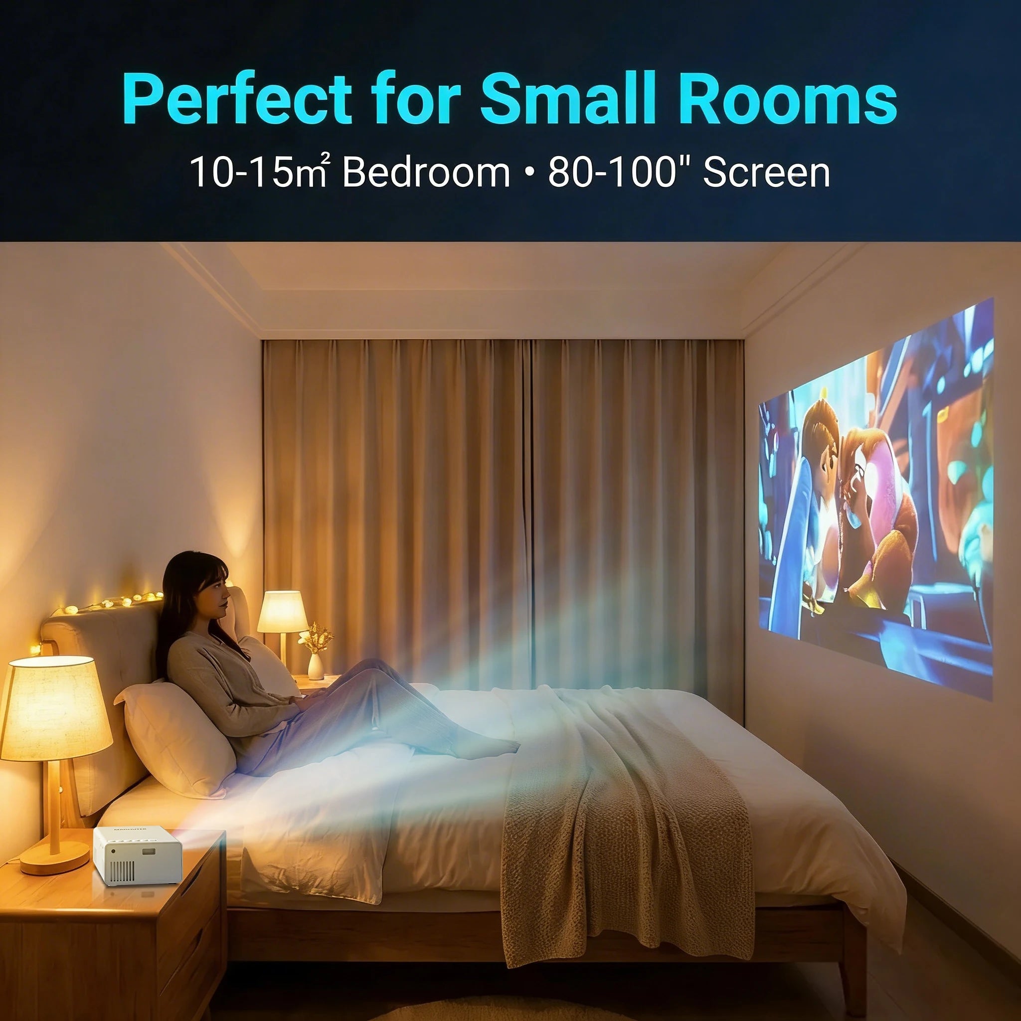 Mini Projector USB Connected for Home Cinema Family Gatherings Casual Entertainment Compact Portable Projector