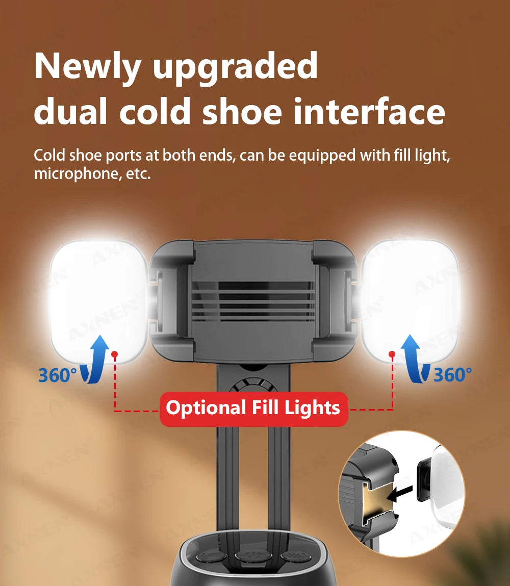 360°Rotating P05 AI Face Tracking Desktop Gimbal Stabilizer Intelligent Follow Shoot Gesture Control Cellphone Holder for iPhone