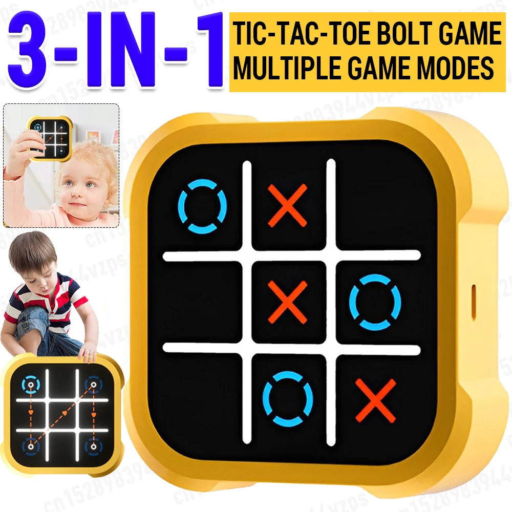 Experience a modern twist on a classic favorite with the 3-in-1 Multifunctional Electronic Tic Tac Toe Game