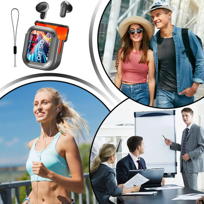 Ai Translation Earbuds Real Time Translating Earbuds Ai Translator Touchscreen Wireless Headphones Noise Canceling for Travel
