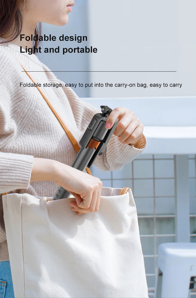 AI Face Tracking Tripod Intelligent Smart Selfie Stick Foldable Phone Holder Stabilizer Bluetooth Remote for iphone Android