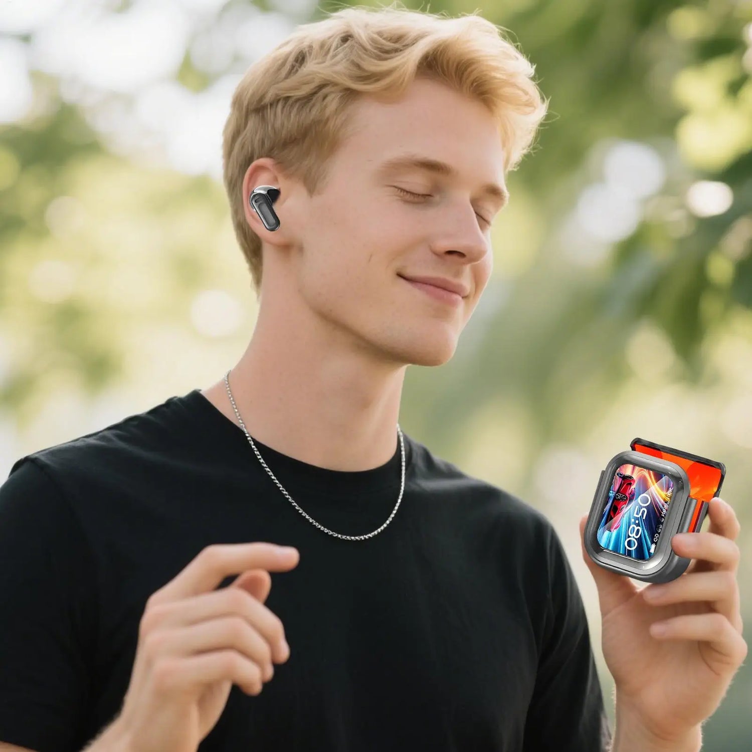 Ai Translation Earbuds Real Time Translating Earbuds Ai Translator Touchscreen Wireless Headphones Noise Canceling for Travel