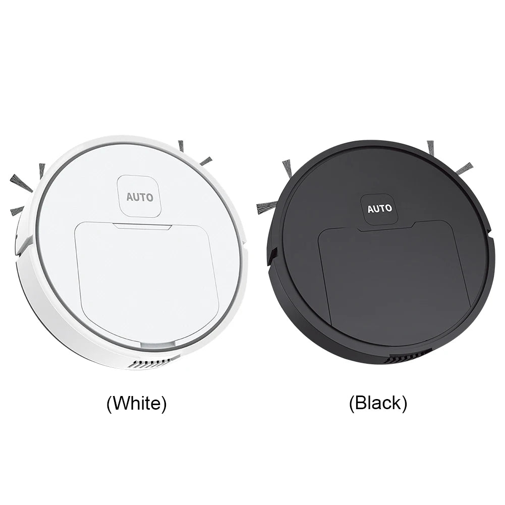 3-in-1 Robot Vacuum Cleaner USB Rechargeable 1000Pa Suction Robotic Vacuum and Mop Combo for Home Floor Washing Carpet Pet Hair