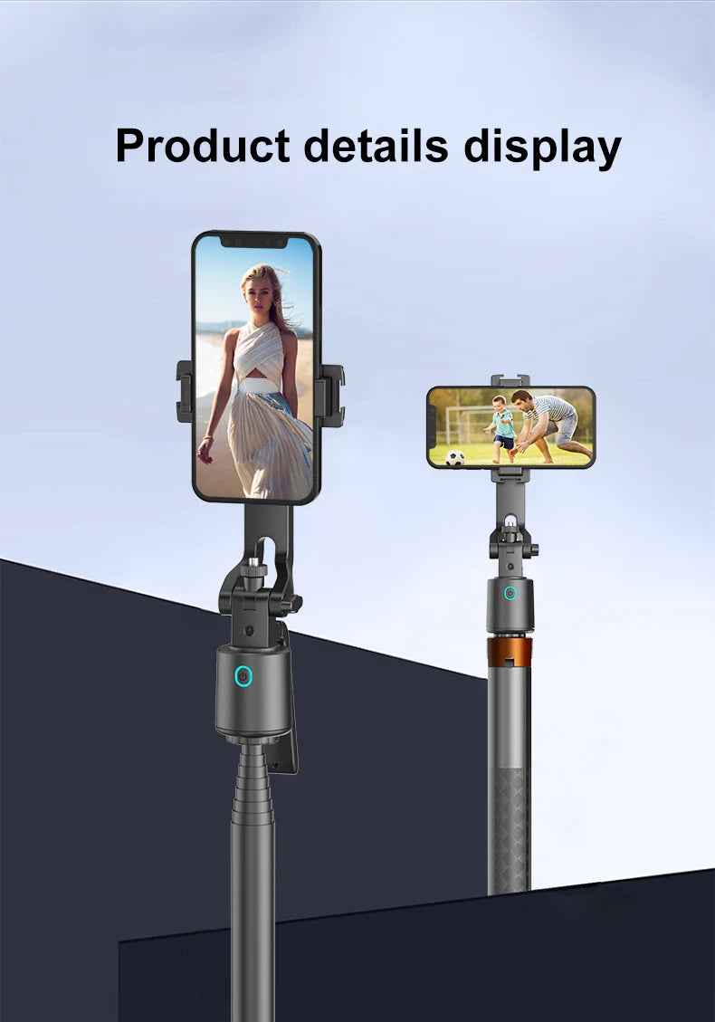 AI Face Tracking Tripod Intelligent Smart Selfie Stick Foldable Phone Holder Stabilizer Bluetooth Remote for iphone Android