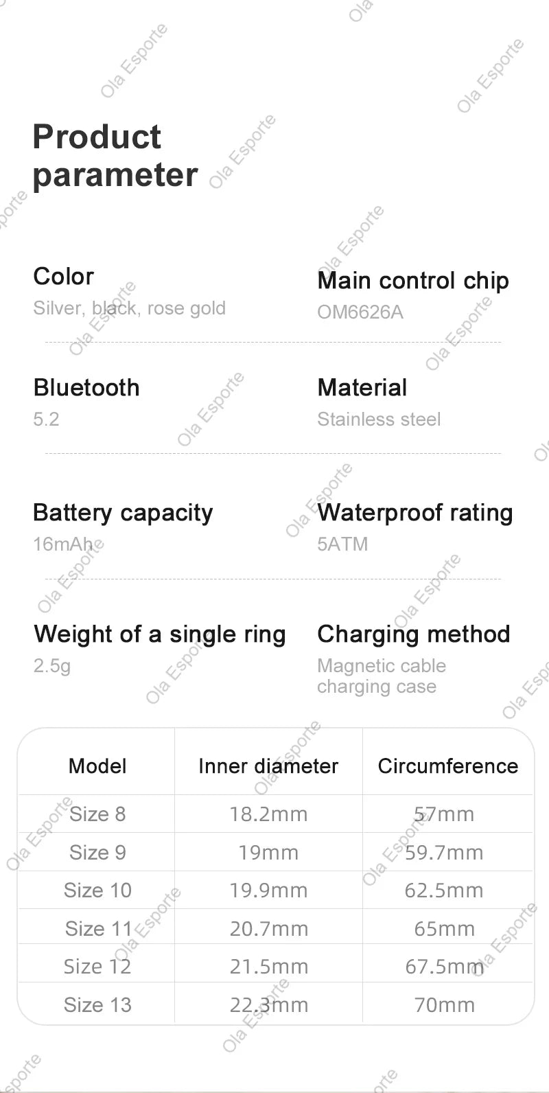 Smart Ring with Charging Case for Men Women, Display Screen, Health Monitor, 5ATM Waterproof,Multiple Sport Mode For Android IOS