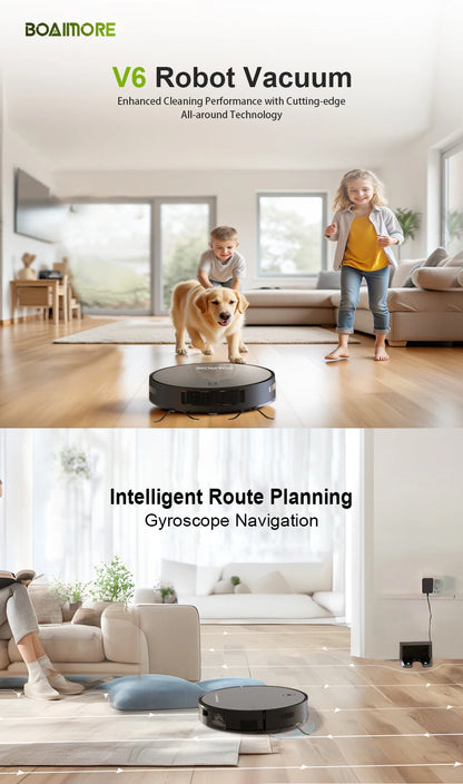 Robot Vacuum Cleaner Combo Mop,6000PA Suction Robotic,WiFi/Voice Control,Auto-Recharge,Pet Hair For Home Vacuum Cleaning Robotic