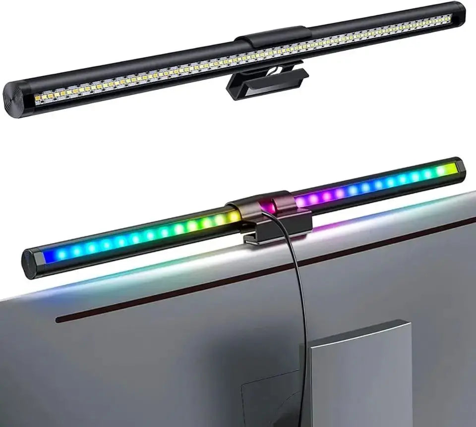 Smart Computer Monitor Light Bar with Backlight for Home Office, Eye-Caring USB LED Reading Lamp, Dimmable Screen Monitor Lamp