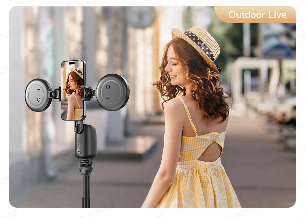 360°Rotating P05 AI Face Tracking Desktop Gimbal Stabilizer Intelligent Follow Shoot Gesture Control Cellphone Holder for iPhone