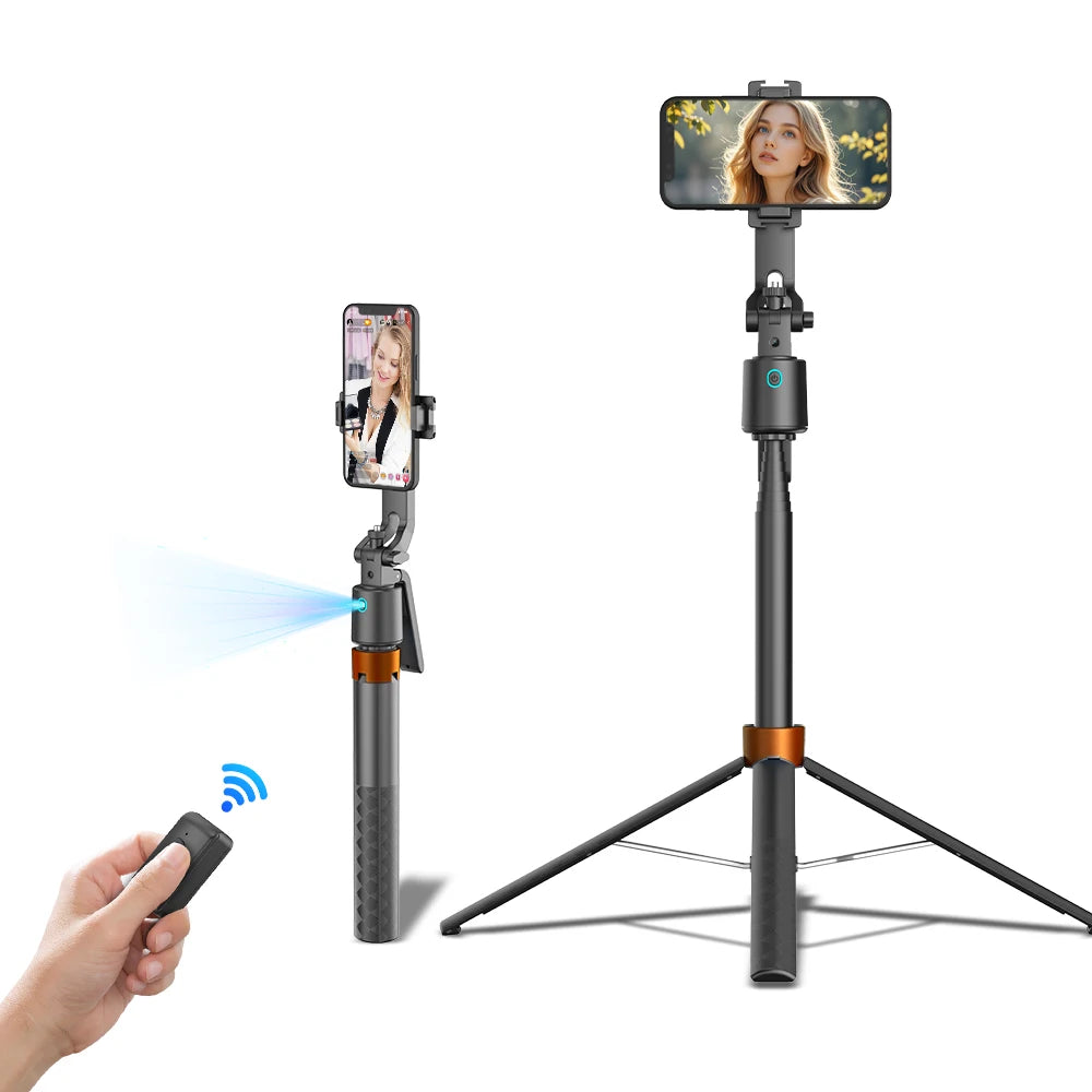 AI Face Tracking Tripod Intelligent Smart Selfie Stick Foldable Phone Holder Stabilizer Bluetooth Remote for iphone Android
