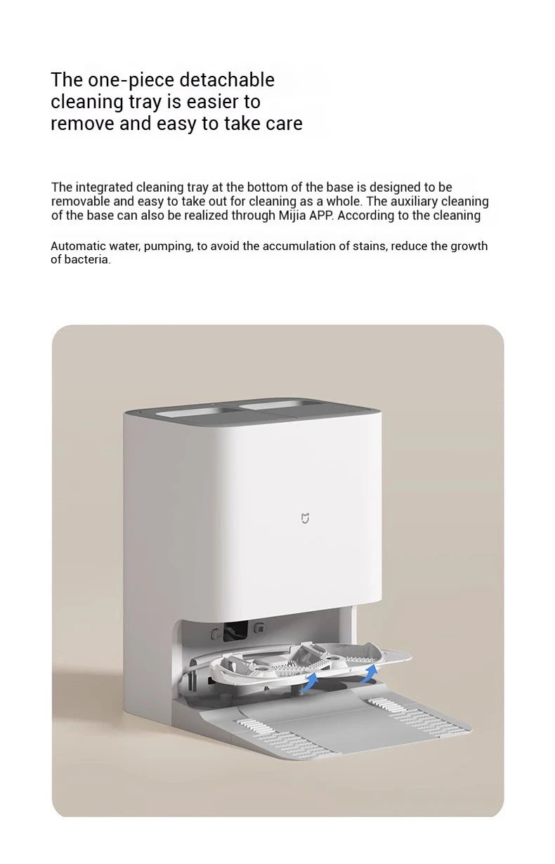 【Xiaomi】 Robot Vacuum H40, 10,000 Pa powerful Aspiration, ultra-accurate cleaning with navigation LDS, 2-en1: Vacuum and wash