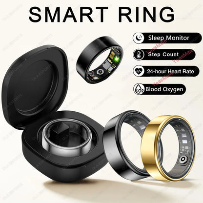 2026 New Smart Ring Men Women, Heart Rate Blood Oxygen and Sleep Monitor Smartring IP68 &amp; 5ATM Waterproof, Multi-sport Mode Ring