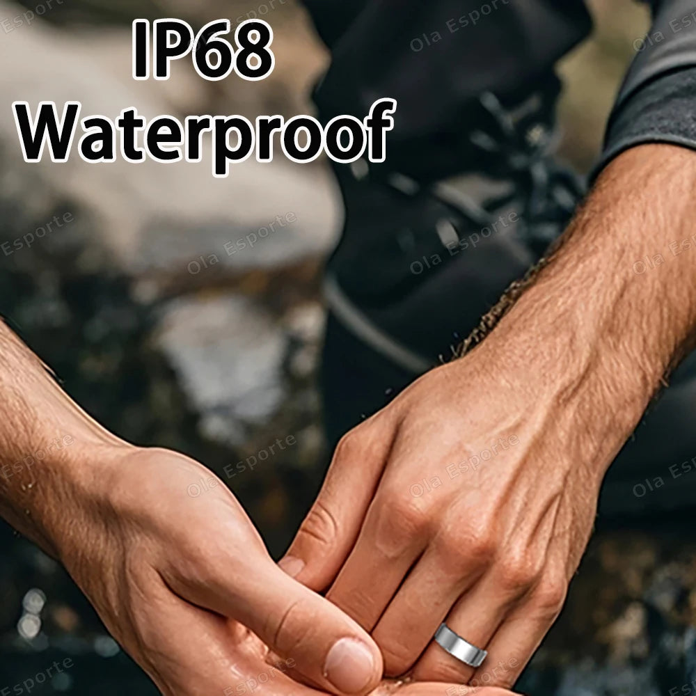 2025 Smart Ring Blood Pressure Heart Rate Sleep Monitoring Smartring IP68 &amp; 5ATM Waterproof Multi-sport Mode Smartring Man Women