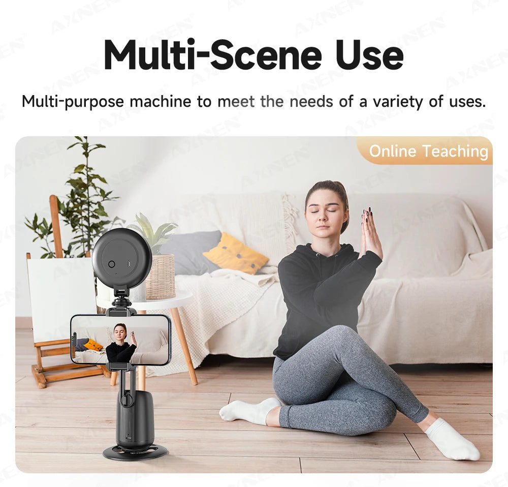 360°Rotating P05 AI Face Tracking Desktop Gimbal Stabilizer Intelligent Follow Shoot Gesture Control Cellphone Holder for iPhone