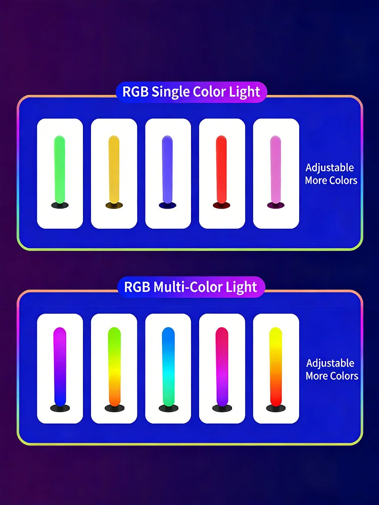 Smart Led Strip Lights With Remote Control With-remote Rgb Light Bar Lamp Sync With-music Atmosphere Decoration Desktop For-room