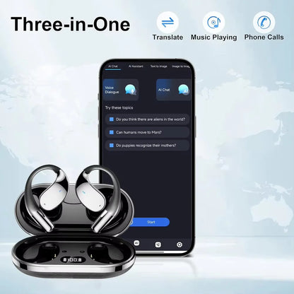 3-in-1 Smart AI Translation Earbuds 144 Languages Real-Time Simultaneous Translate HiFi Smart Headphones for Android iOS 2026