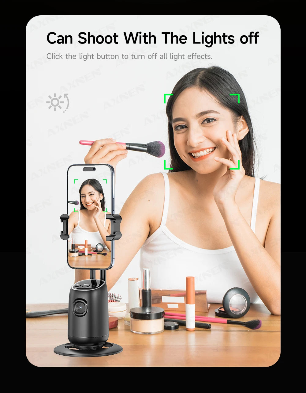 360°Rotating P05 AI Face Tracking Desktop Gimbal Stabilizer Intelligent Follow Shoot Gesture Control Cellphone Holder for iPhone