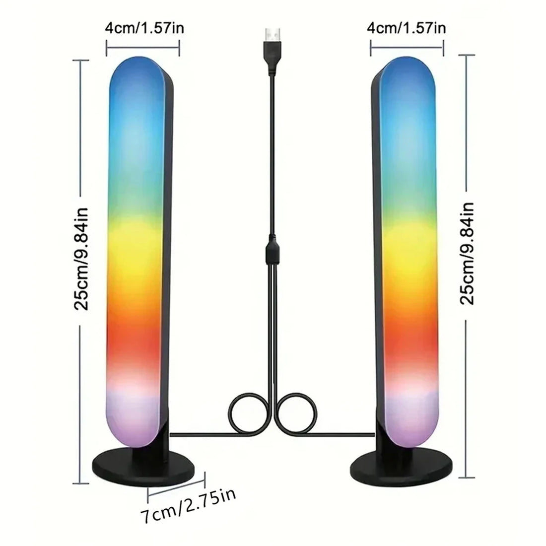 Smart Led Strip Lights With Remote Control With-remote Rgb Light Bar Lamp Sync With-music Atmosphere Decoration Desktop For-room