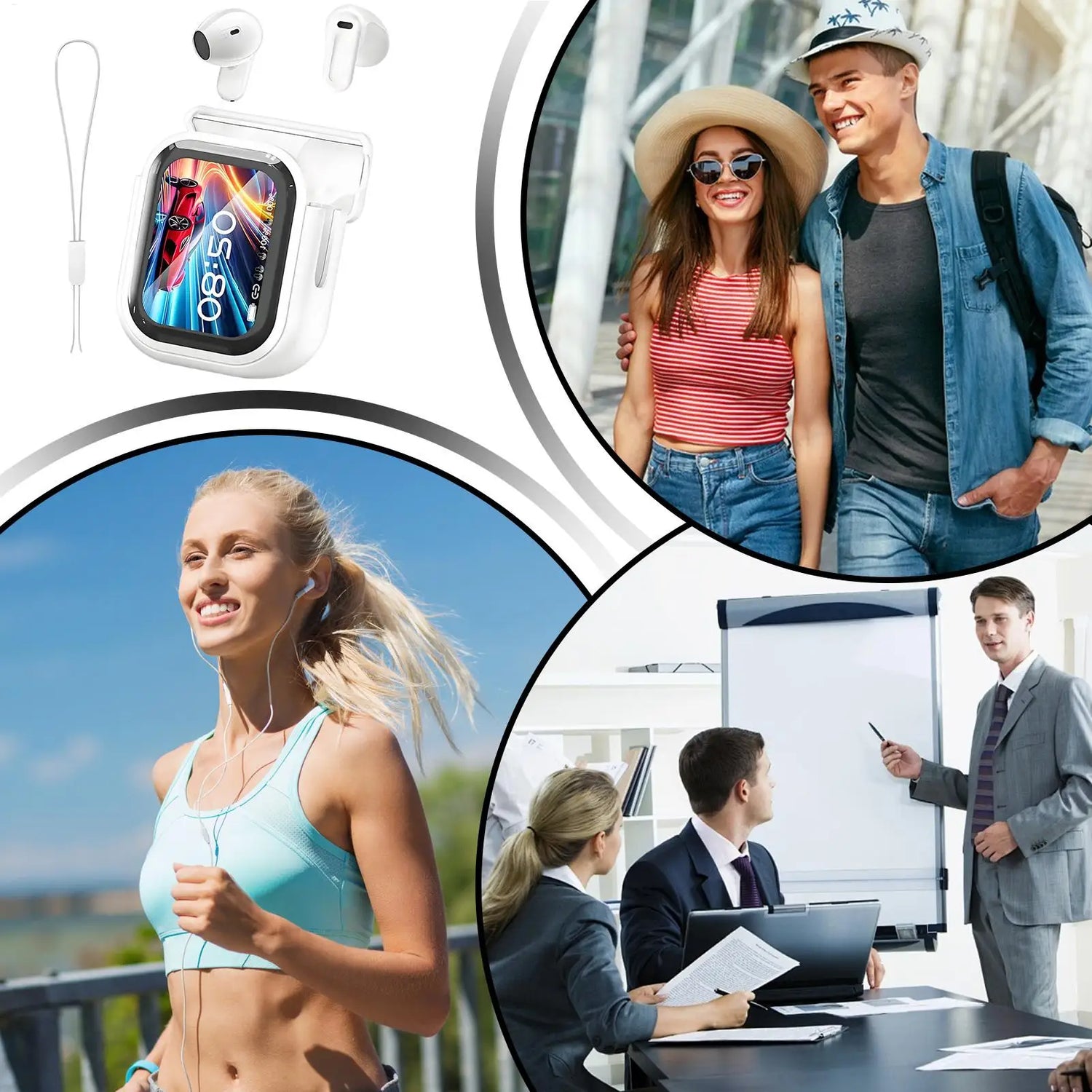 Ai Translation Earbuds Real Time Translating Earbuds Ai Translator Touchscreen Wireless Headphones Noise Canceling for Travel