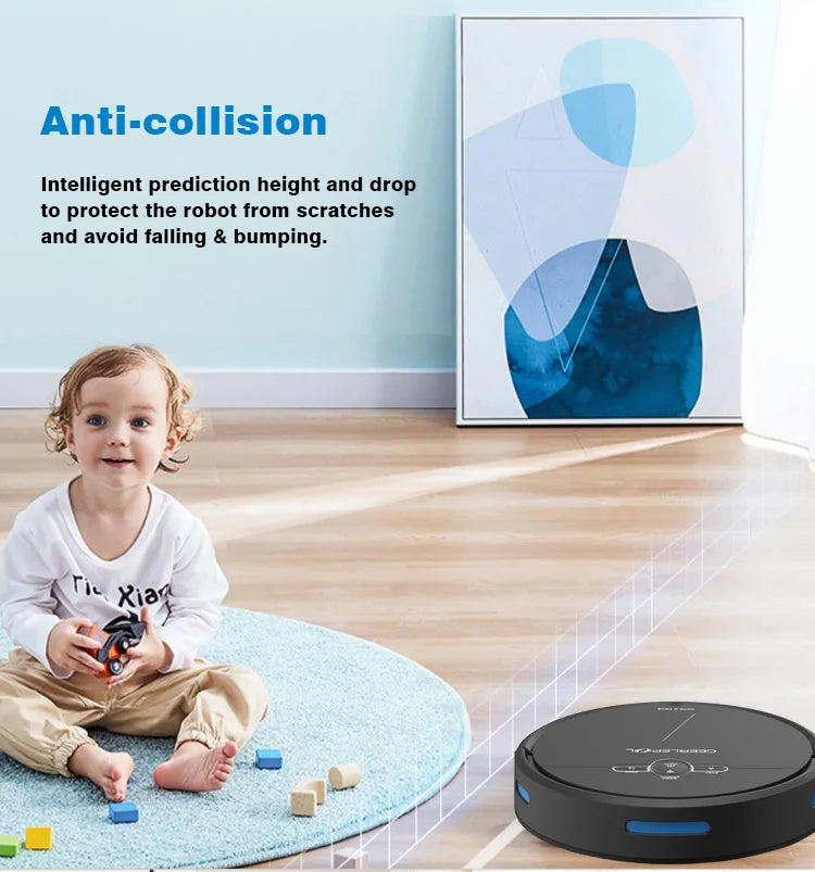 Robot Vacuum Cleaner With 2000Pa Cyclone Suction APP/Voice/Remote Control Automatic Self-Charging Robotic Vacuum Cleaner