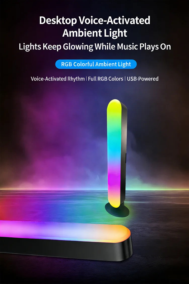 Smart Led Strip Lights With Remote Control With-remote Rgb Light Bar Lamp Sync With-music Atmosphere Decoration Desktop For-room
