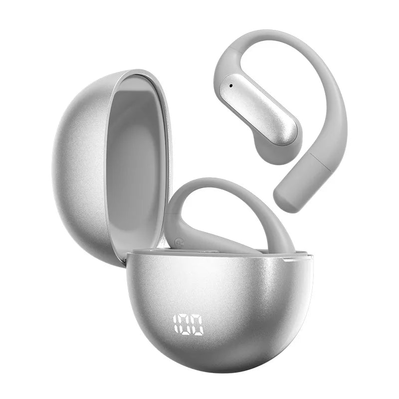 AI Translation Earbuds, Bluetooth 5.3 Wireless Earphones with Real Time Translation, Sport Ear Hook Headphones with Hi-Res Audio