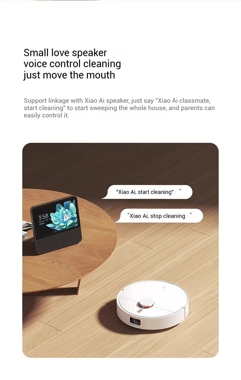 【Xiaomi】 Robot Vacuum H40, 10,000 Pa powerful Aspiration, ultra-accurate cleaning with navigation LDS, 2-en1: Vacuum and wash