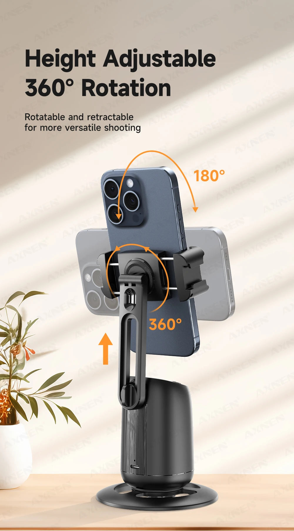 360°Rotating P05 AI Face Tracking Desktop Gimbal Stabilizer Intelligent Follow Shoot Gesture Control Cellphone Holder for iPhone