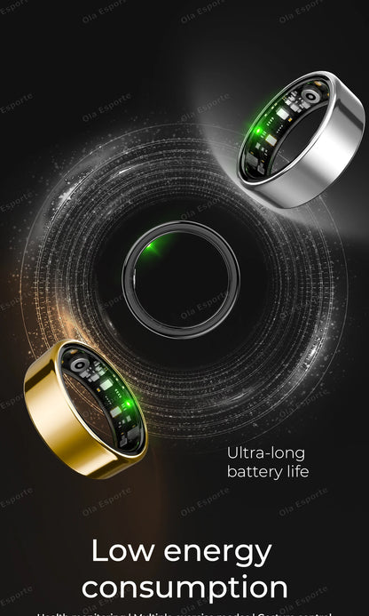2025 Smart Ring Blood Pressure Heart Rate Sleep Monitoring Smartring IP68 &amp; 5ATM Waterproof Multi-sport Mode Smartring Man Women