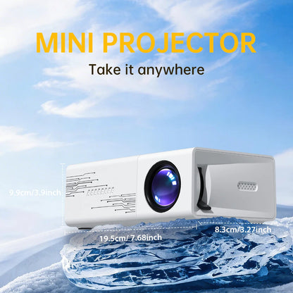 Mini Projector USB Connected for Home Cinema Family Gatherings Casual Entertainment Compact Portable Projector
