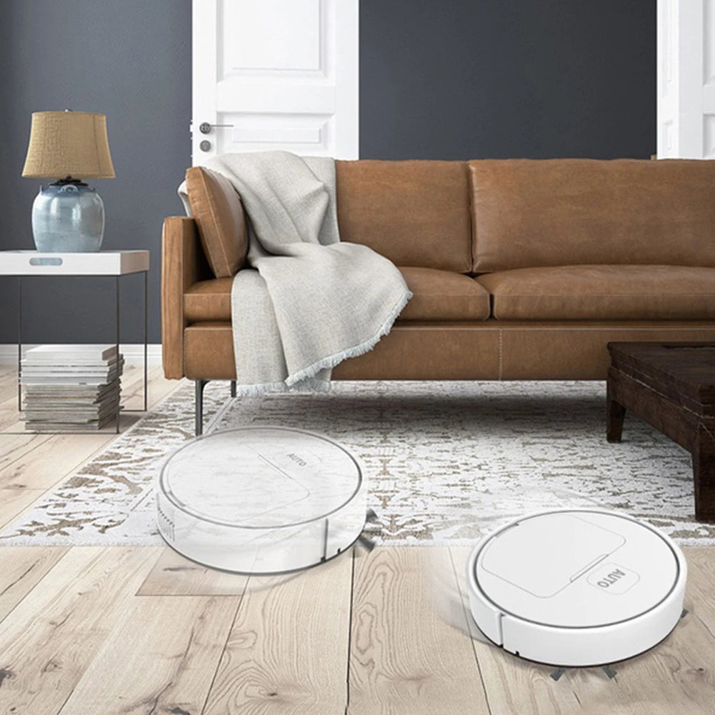 3-in-1 Robot Vacuum Cleaner USB Rechargeable 1000Pa Suction Robotic Vacuum and Mop Combo for Home Floor Washing Carpet Pet Hair